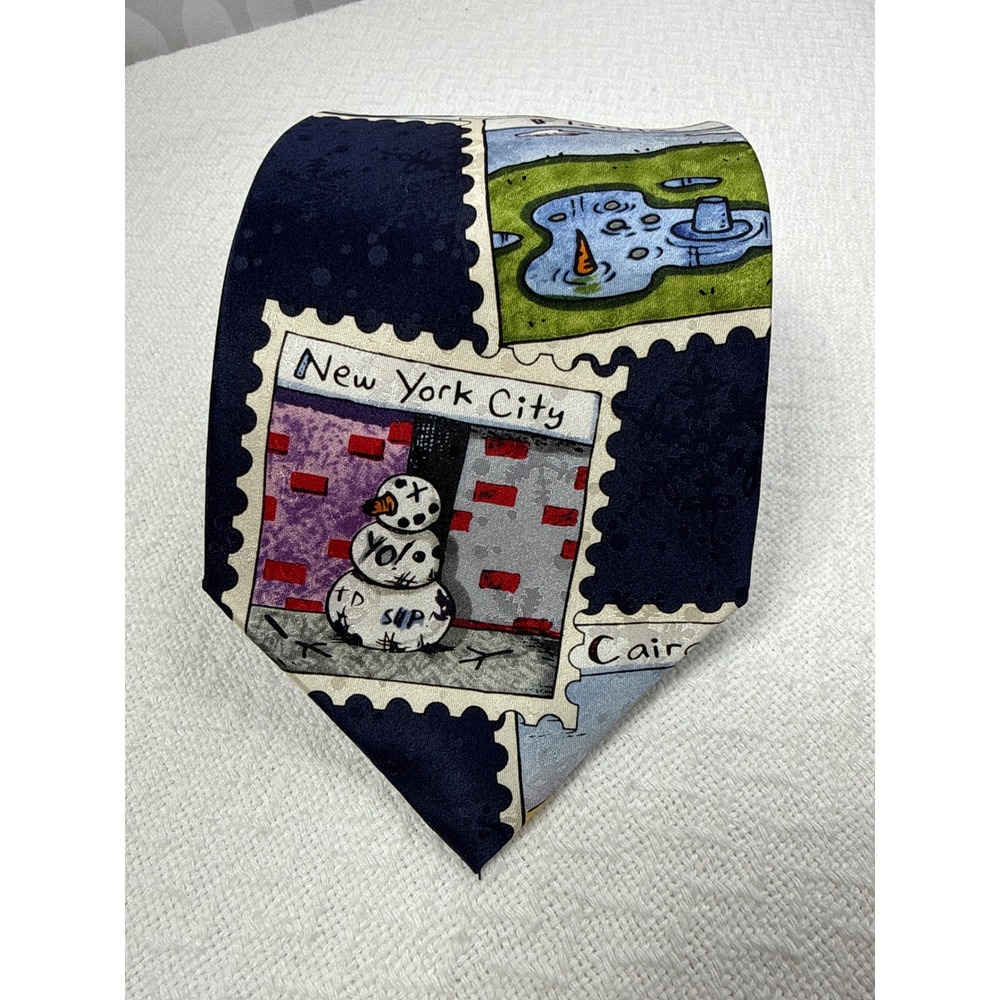 American Greetings Shades of the Season Stamp Print Novelty Necktie